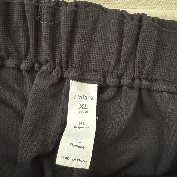 Halara Wide Leg Waffle Work Pants in Black - Picture 5 of 5